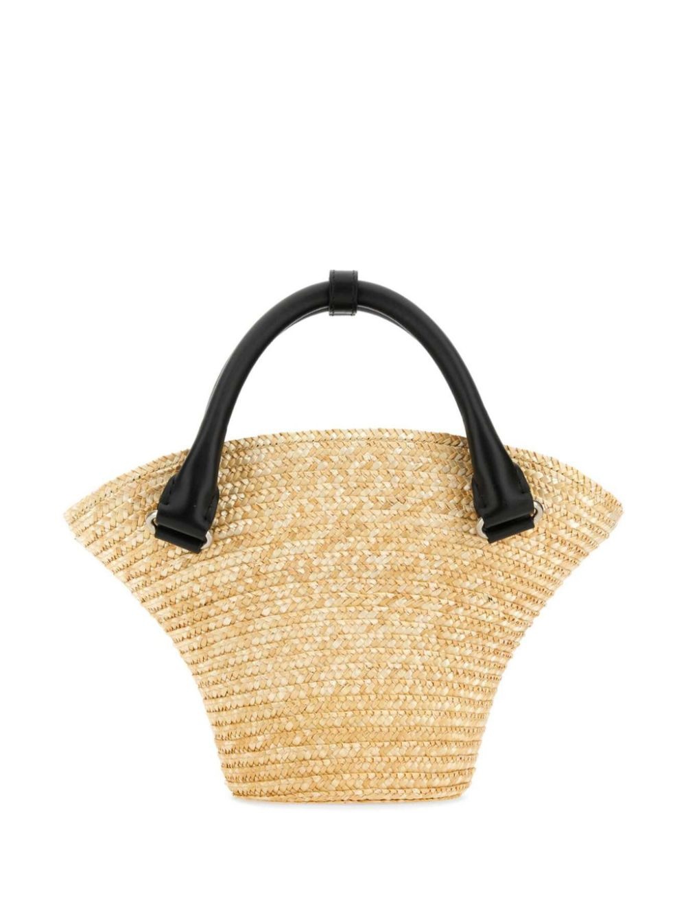 mini braided-raffia tote bag - 2
