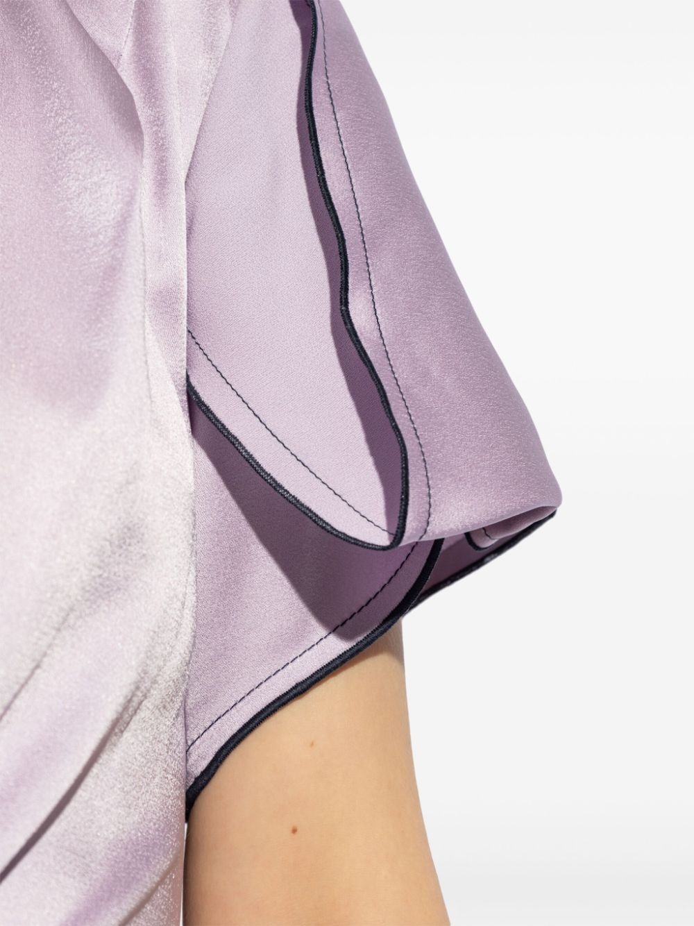 ruched satin midi dress - 5