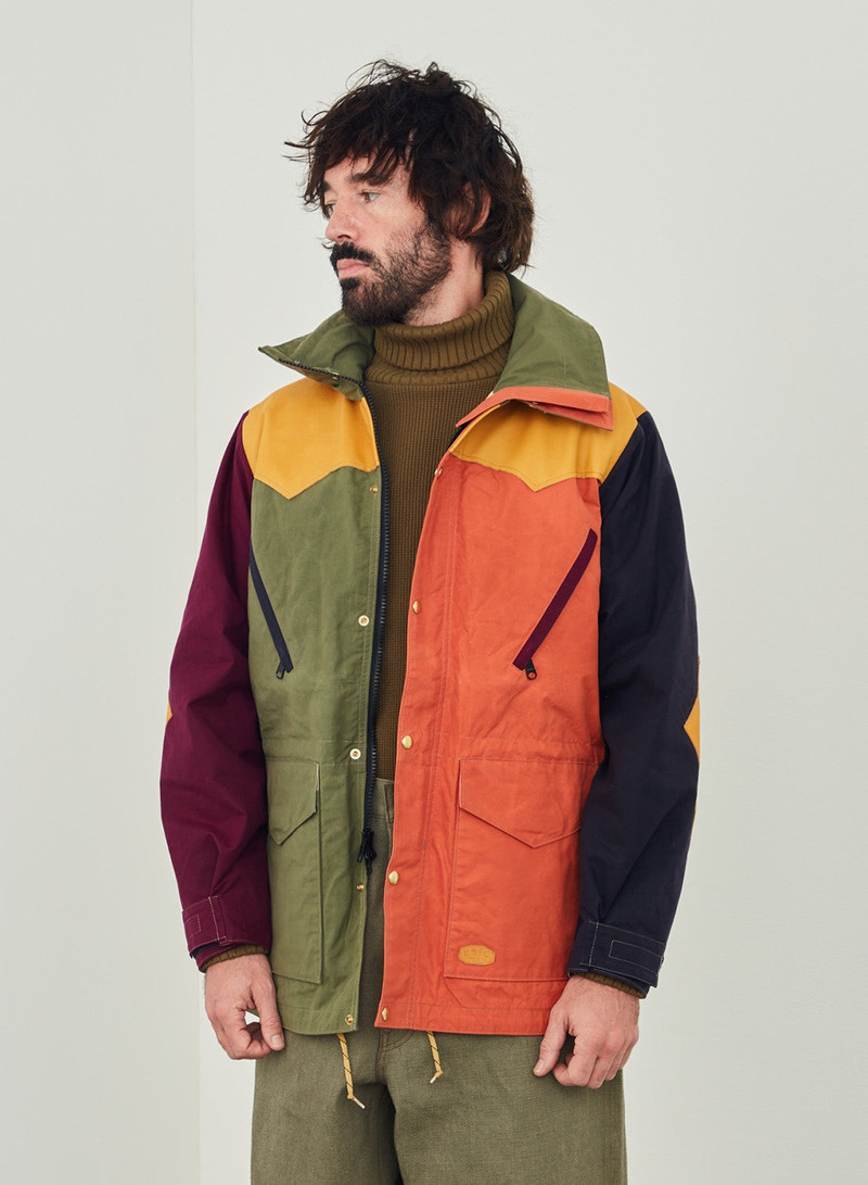 Nigel Cabourn Rocky Mountain Featherbed x Nigel Cabourn Mountain Parka Dry Wax in Multicolour outlook