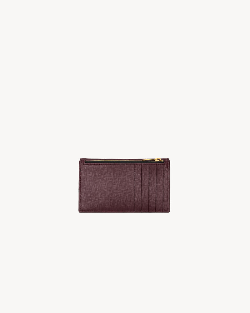 SAINT LAURENT CASSANDRE FRAGMENTS FLAP CARD CASE IN GRAIN DE POUDRE LEATHER outlook