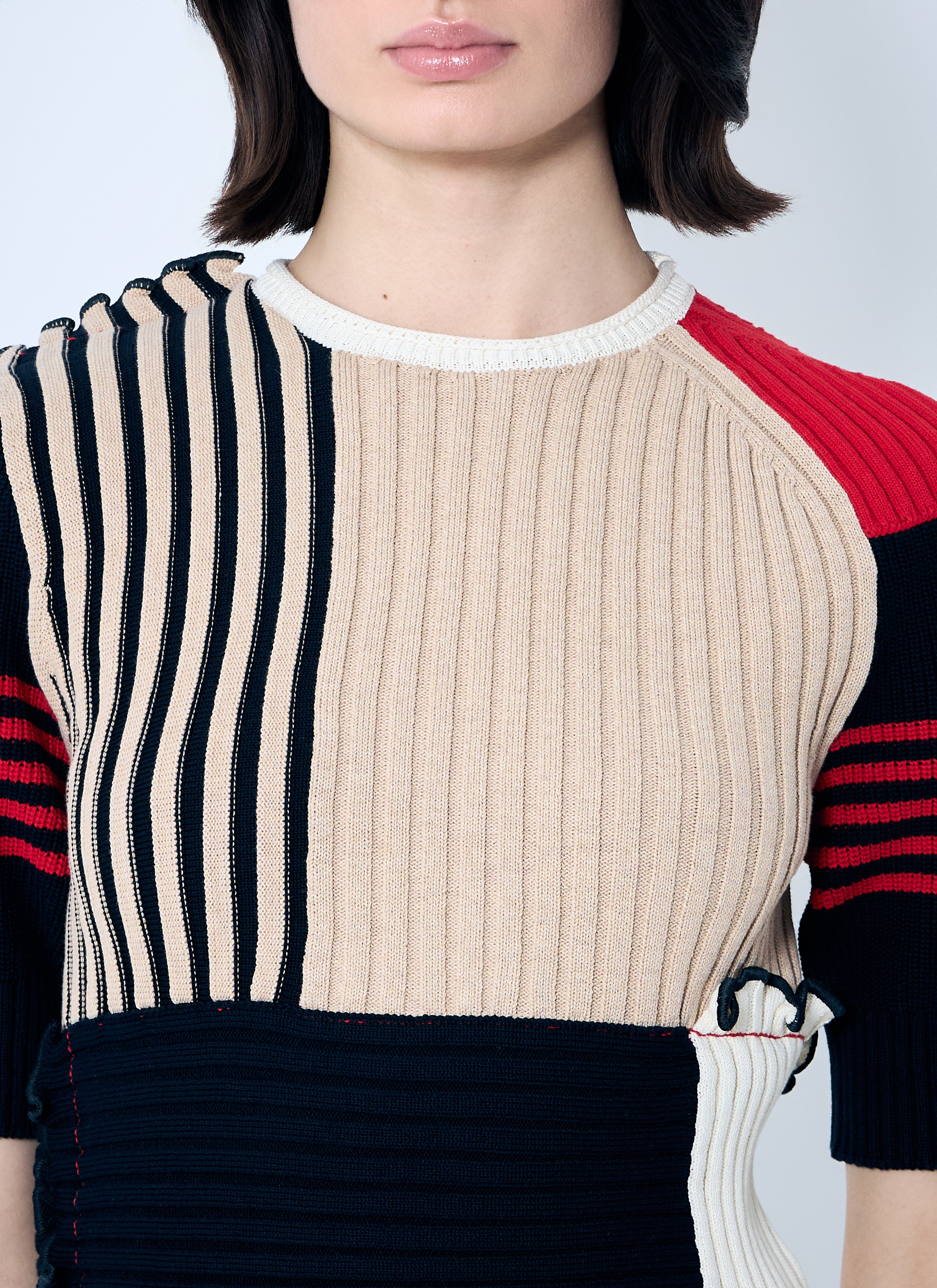 Bottega Veneta Women Rib Patchwork Sweater - 5