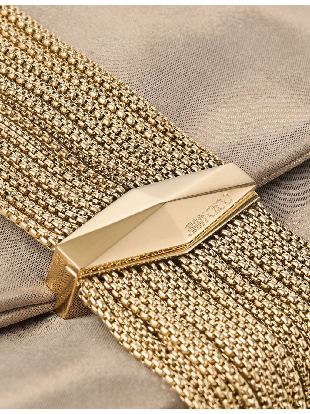 Zandra Shimmer Metallic-Leather Clutch Bag - 2
