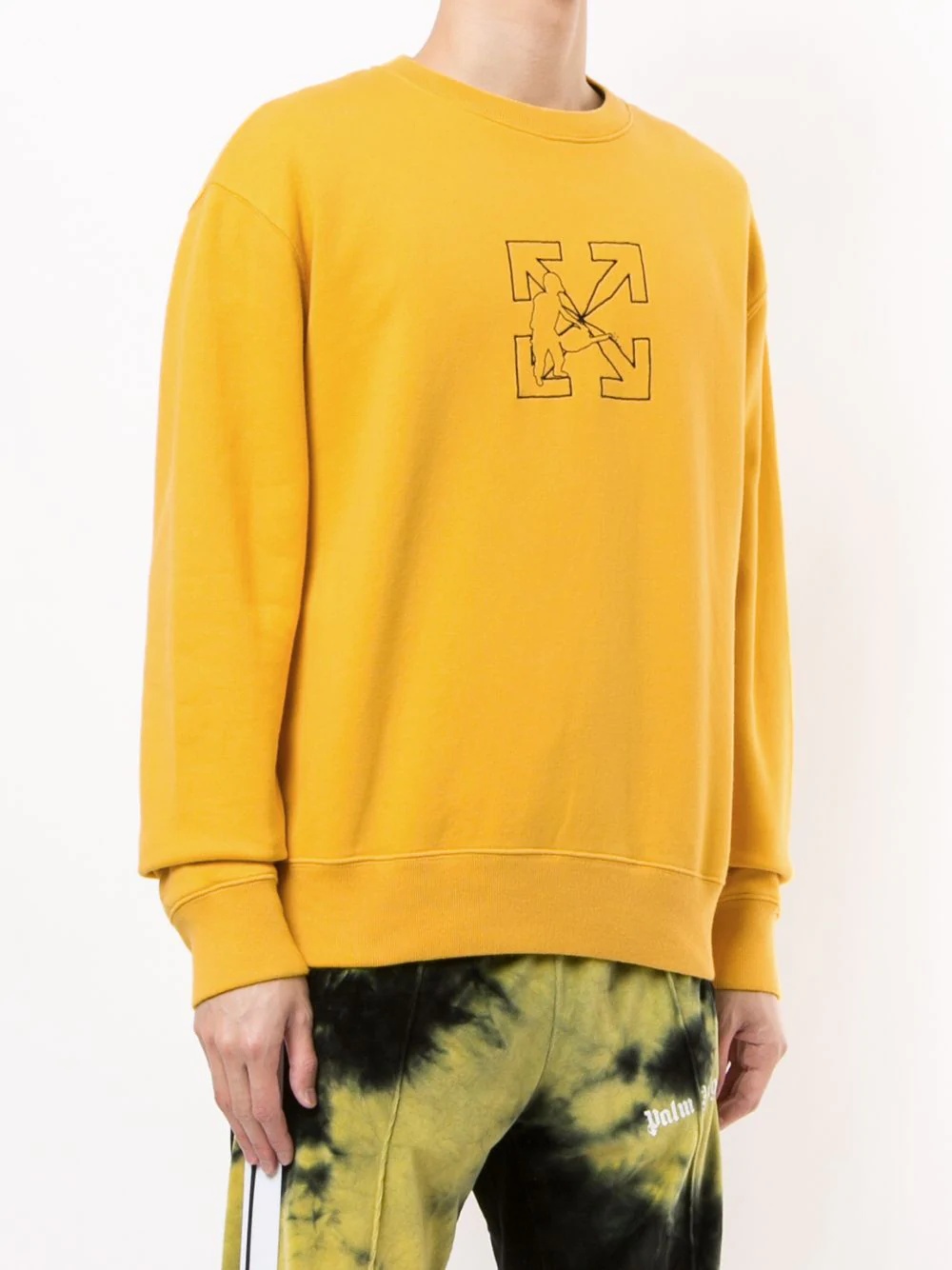 logo-print cotton sweatshirt - 3