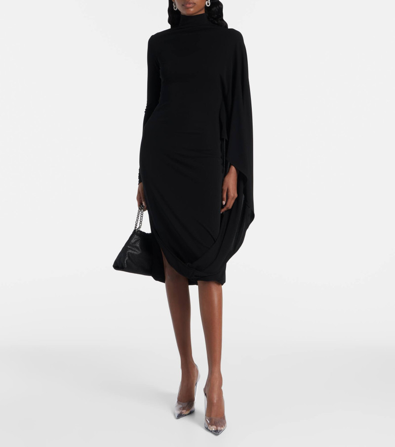 Stella McCartney Draped high-neck midi dress outlook
