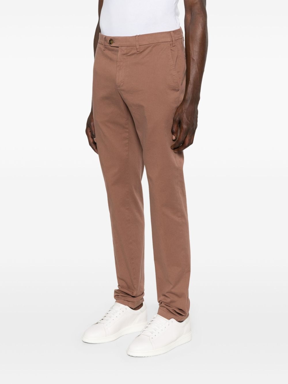 stretch-cotton chino trousers - 3
