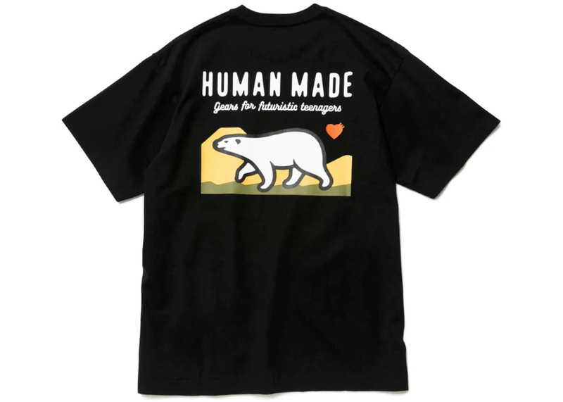 Human Made Human Made Polar Bear Pocket T-Shirt Black outlook