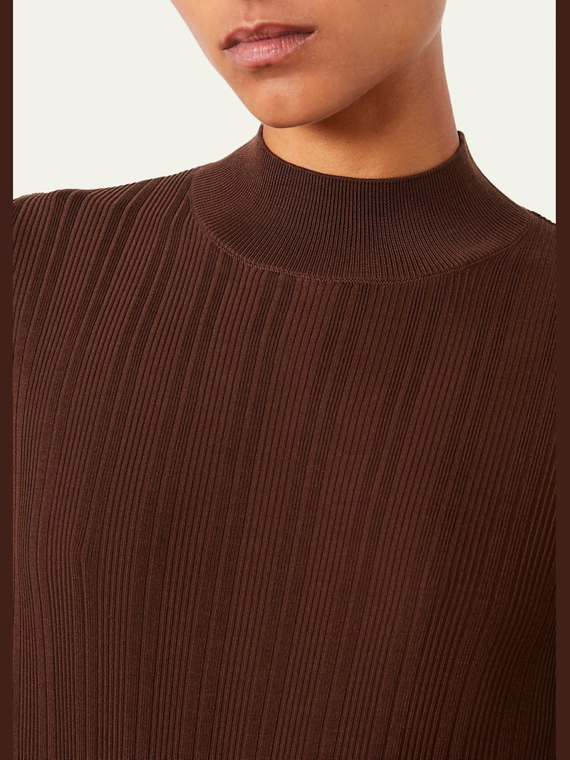 Laya Mock-Neck Lyocell and Wool Knit Sweater 5