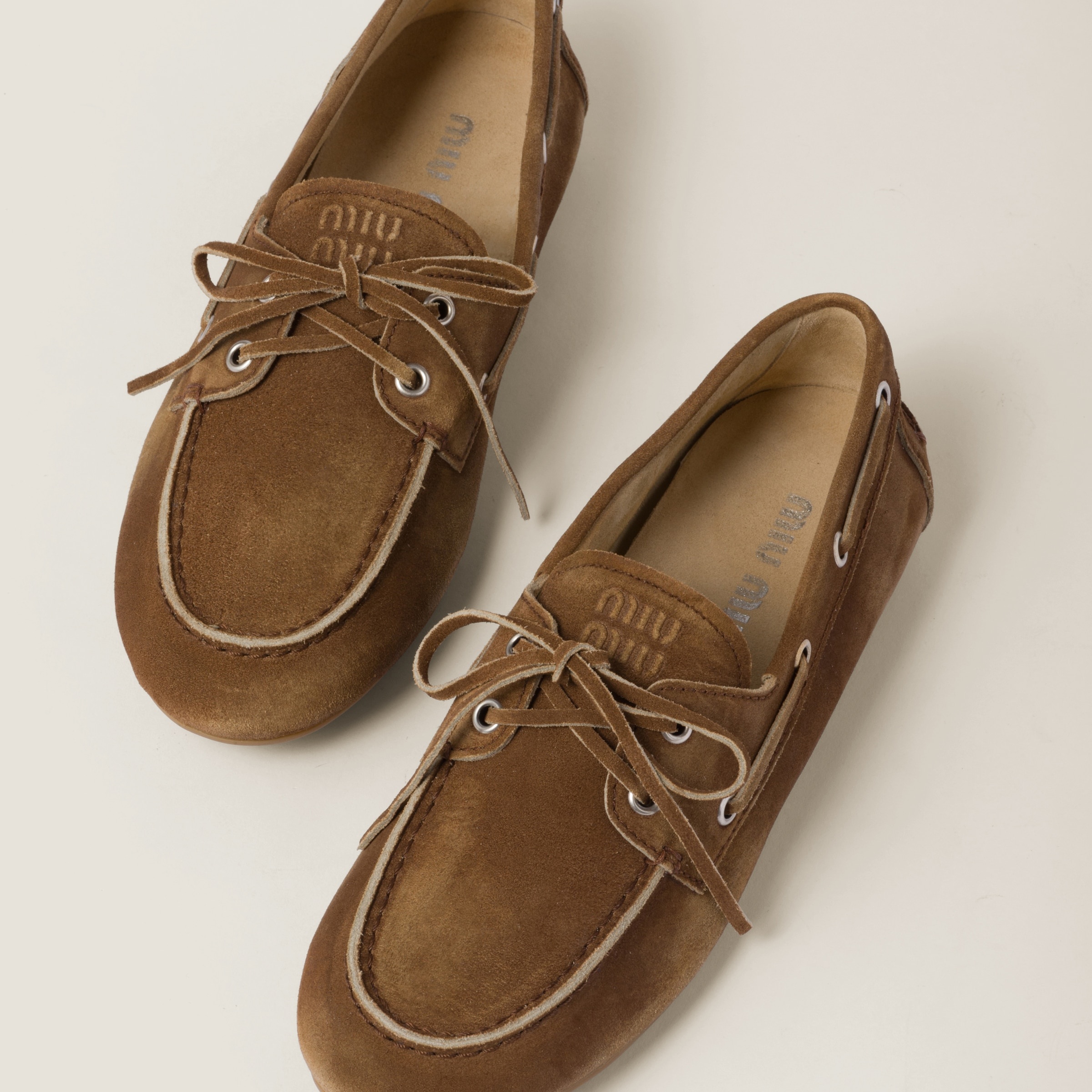 Miu Miu Faded unlined suede loafers | REVERSIBLE