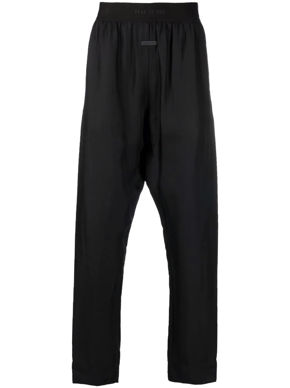 logo-waist drop-crotch trousers - 1