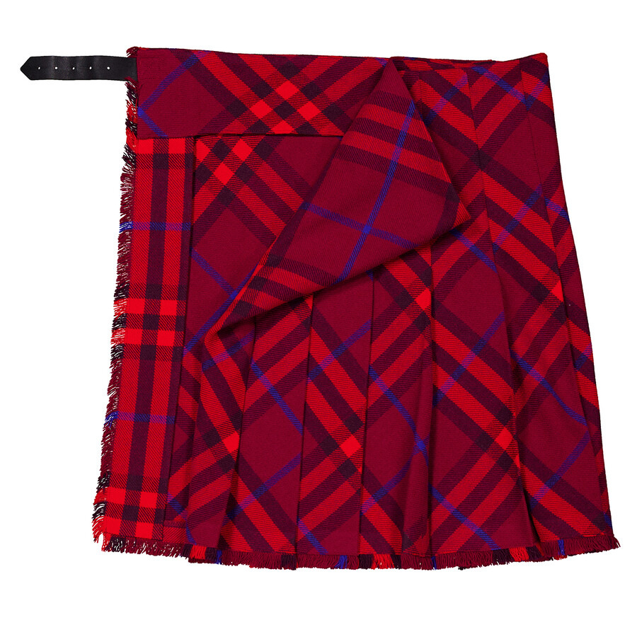 Burberry Wool Plaid-Check Kilt - 7