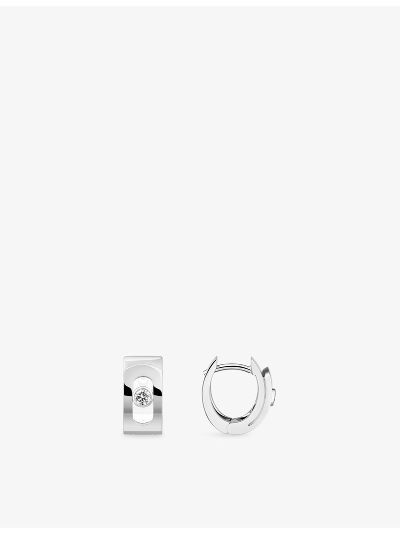 Move Noa 18ct Gold And 0.30ct Diamond Hoop Earrings 3