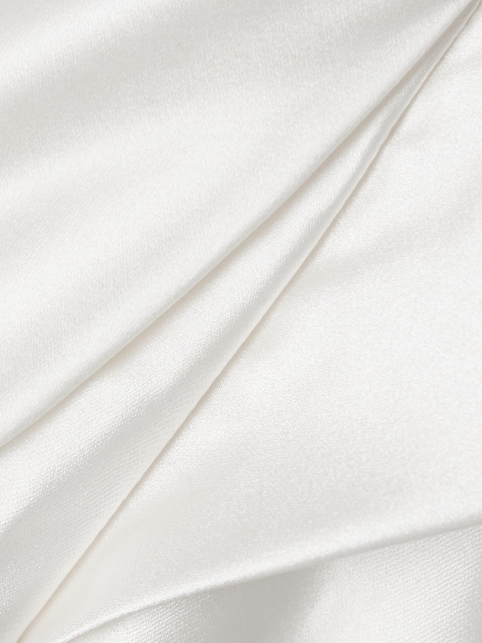 Aurora off-the-shoulder draped silk-satin mini dress Ivory - 4