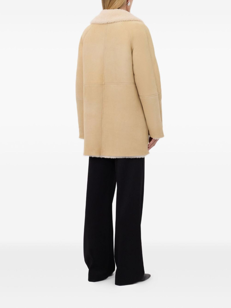 Isak elongated-lapel shearling coat 4