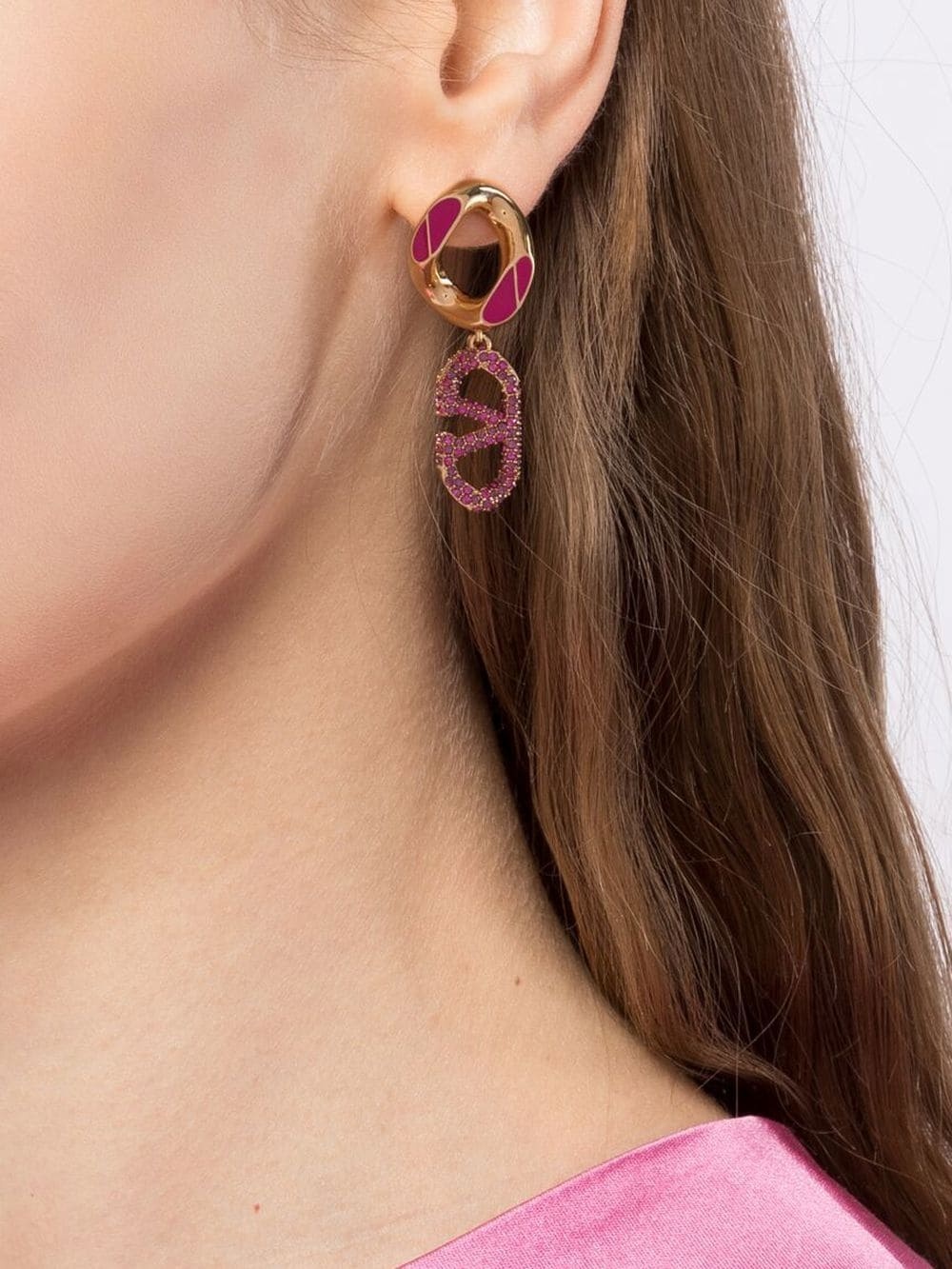 VLogo pendant earrings - 2