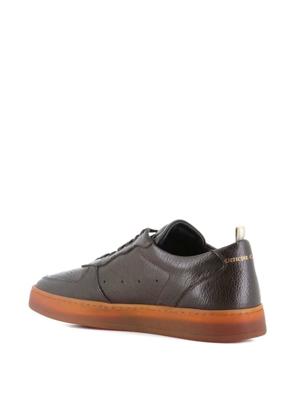 leather low-top sneakers - 3