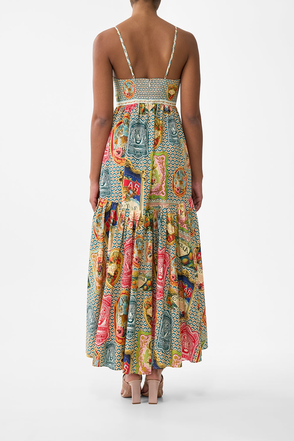 STRAPPY DRESS WITH FULL SKIRT - 3