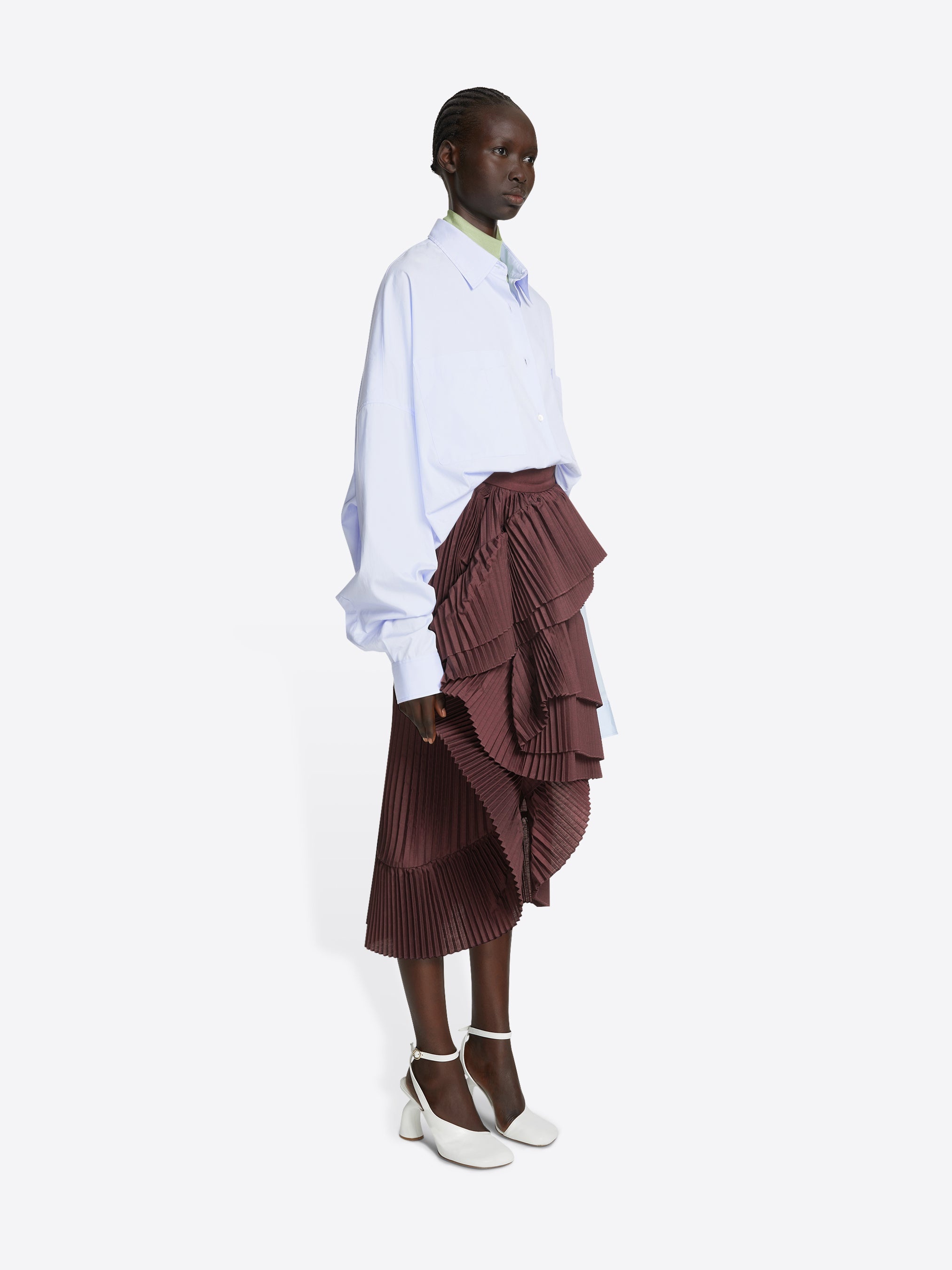 DRAPED PLEATED SKIRT - 3