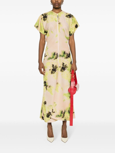 Victoria Beckham abstract-print midi dress outlook