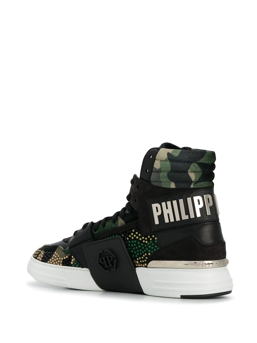 camouflage-print high-top sneakers - 3