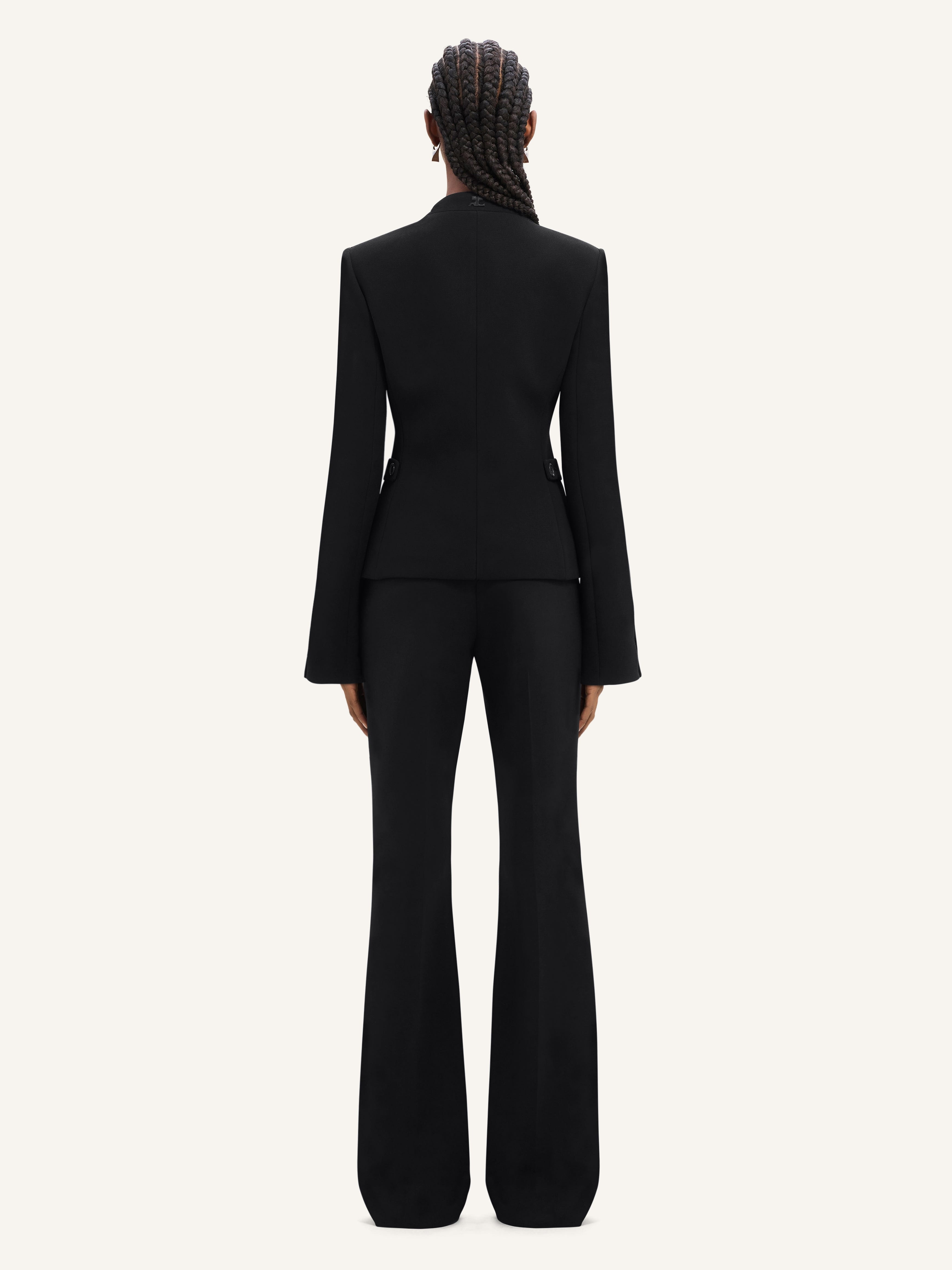 OFFICER COLLAR HERITAGE CREPE TAILORED JACKET - 4