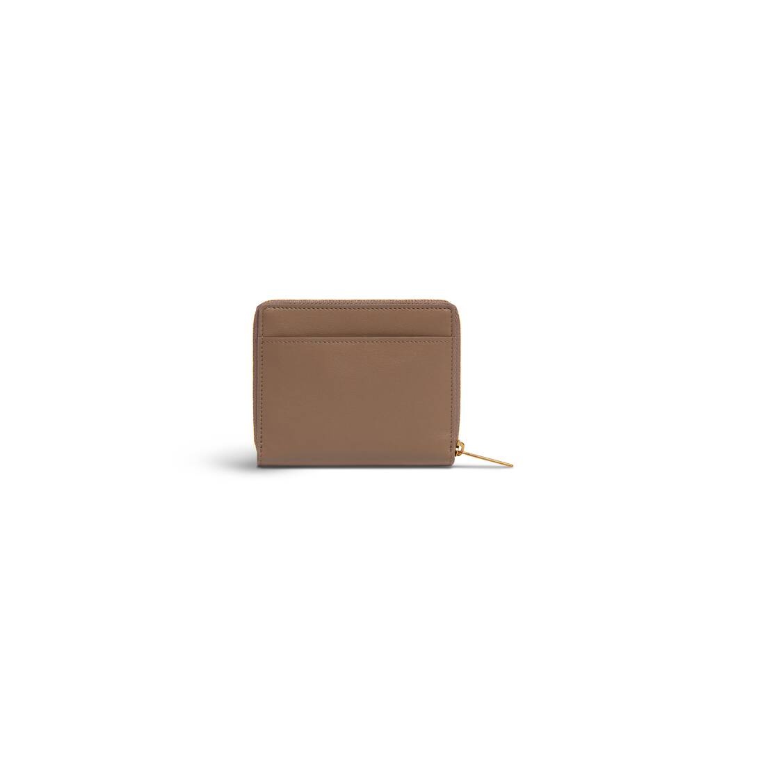 Women's Envelope Compact Wallet With Flap  in Brown - 3