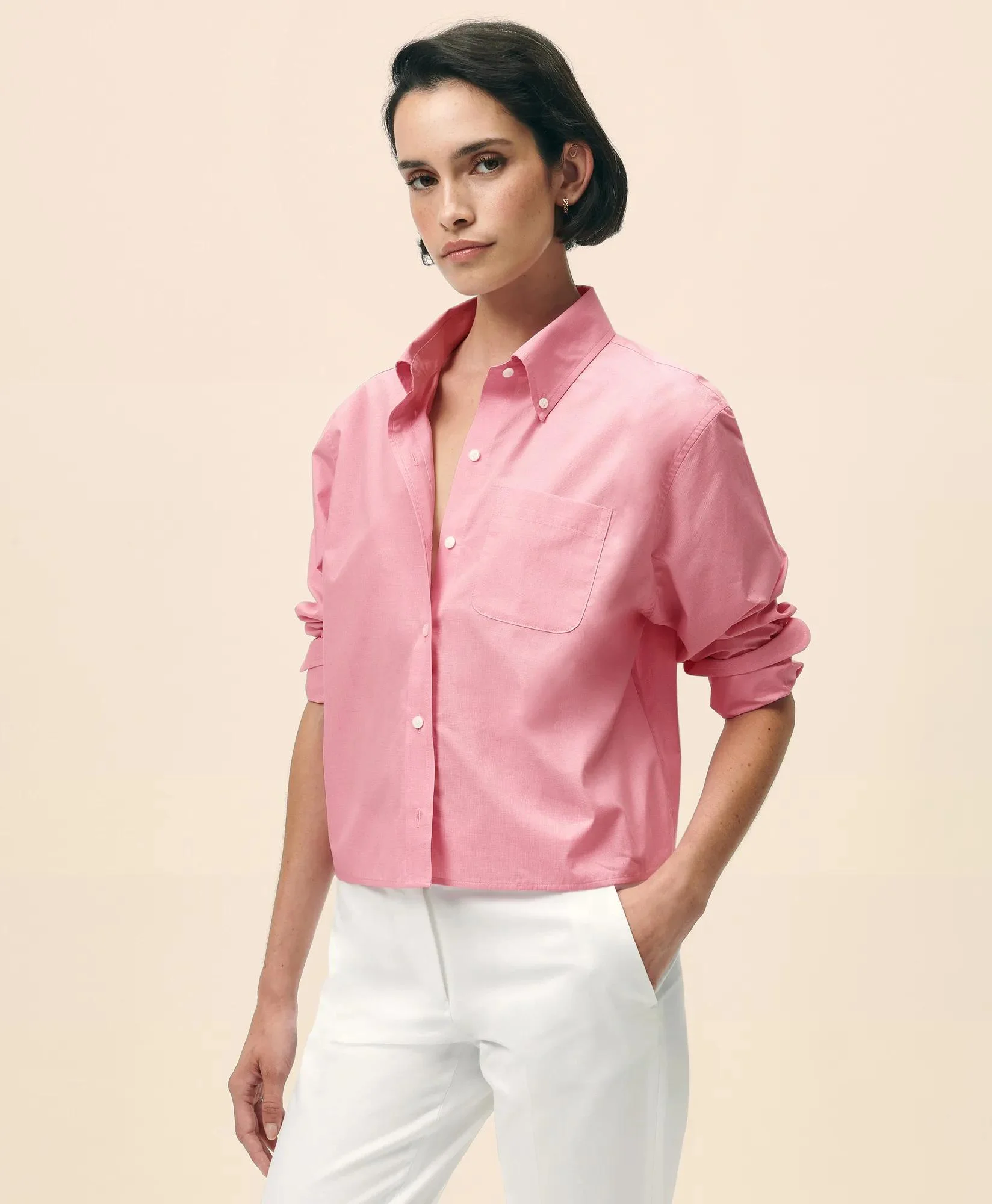 The Cropped Button-Down Shirt - 1