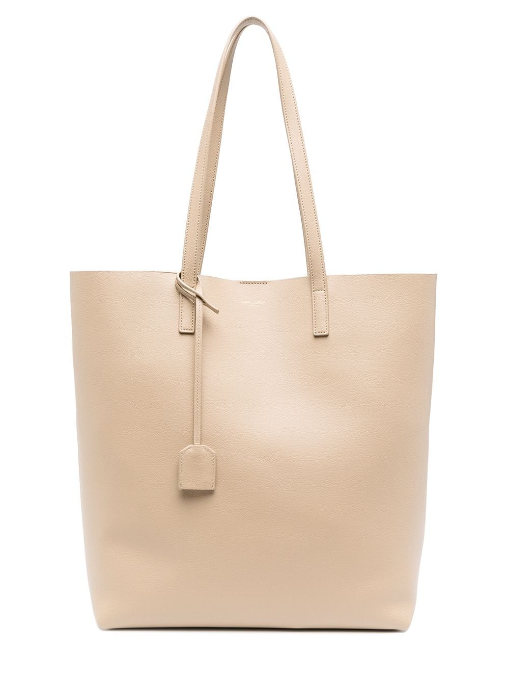 logo-print leather tote bag - 1