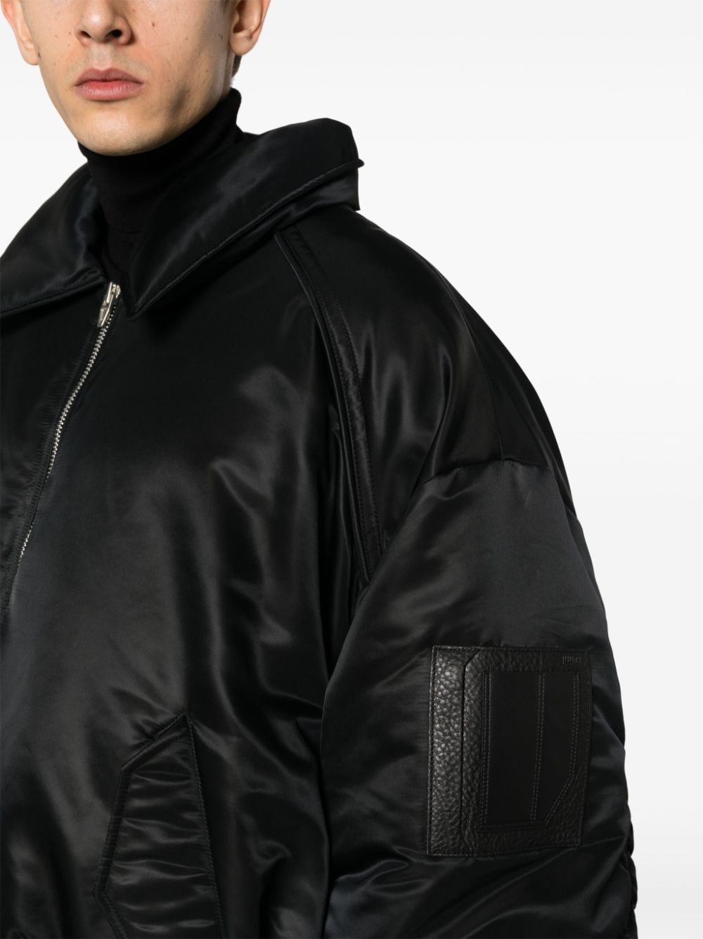 pointed-collar puffer jacket - 5