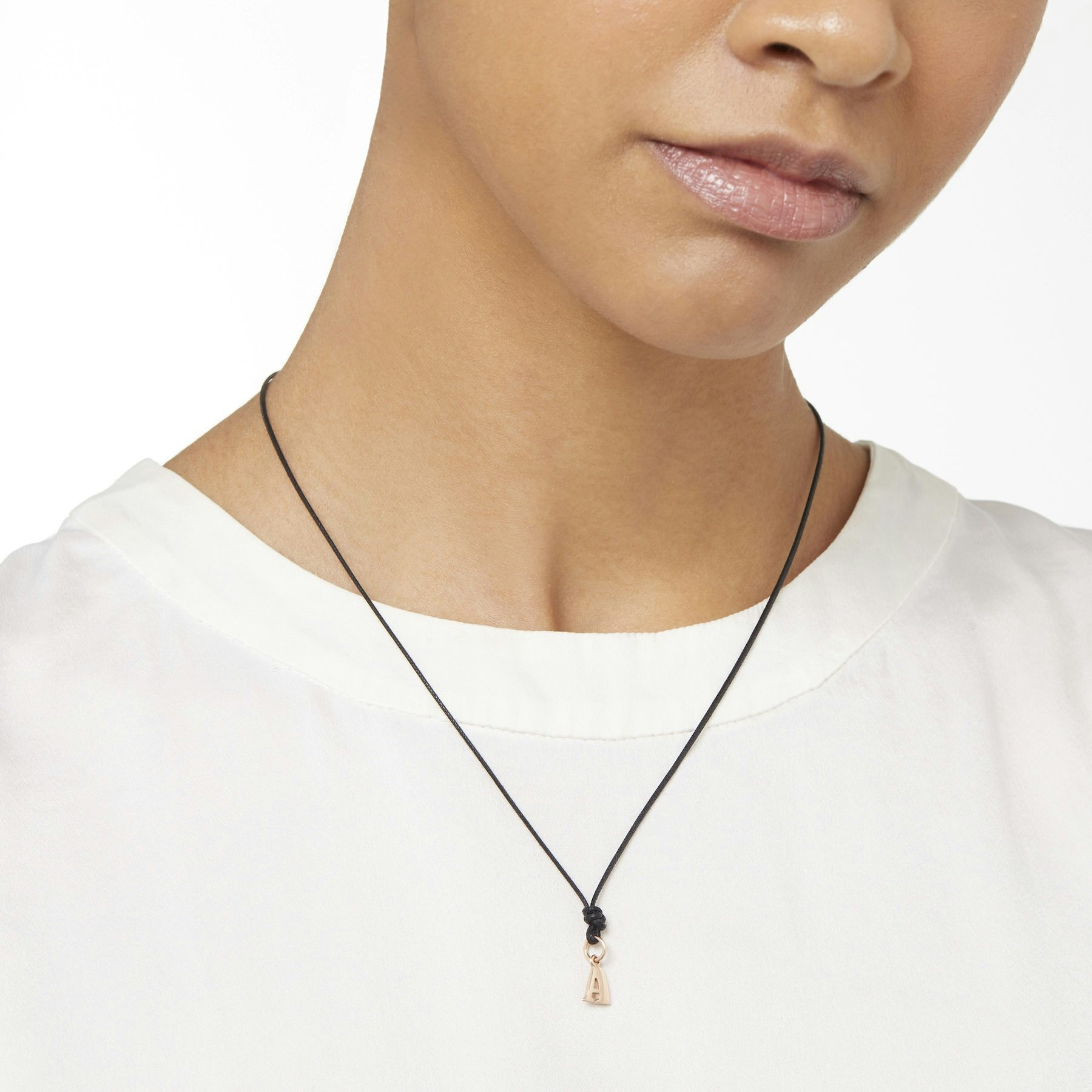 ROSE GOLD LETTER A CHARM - 2