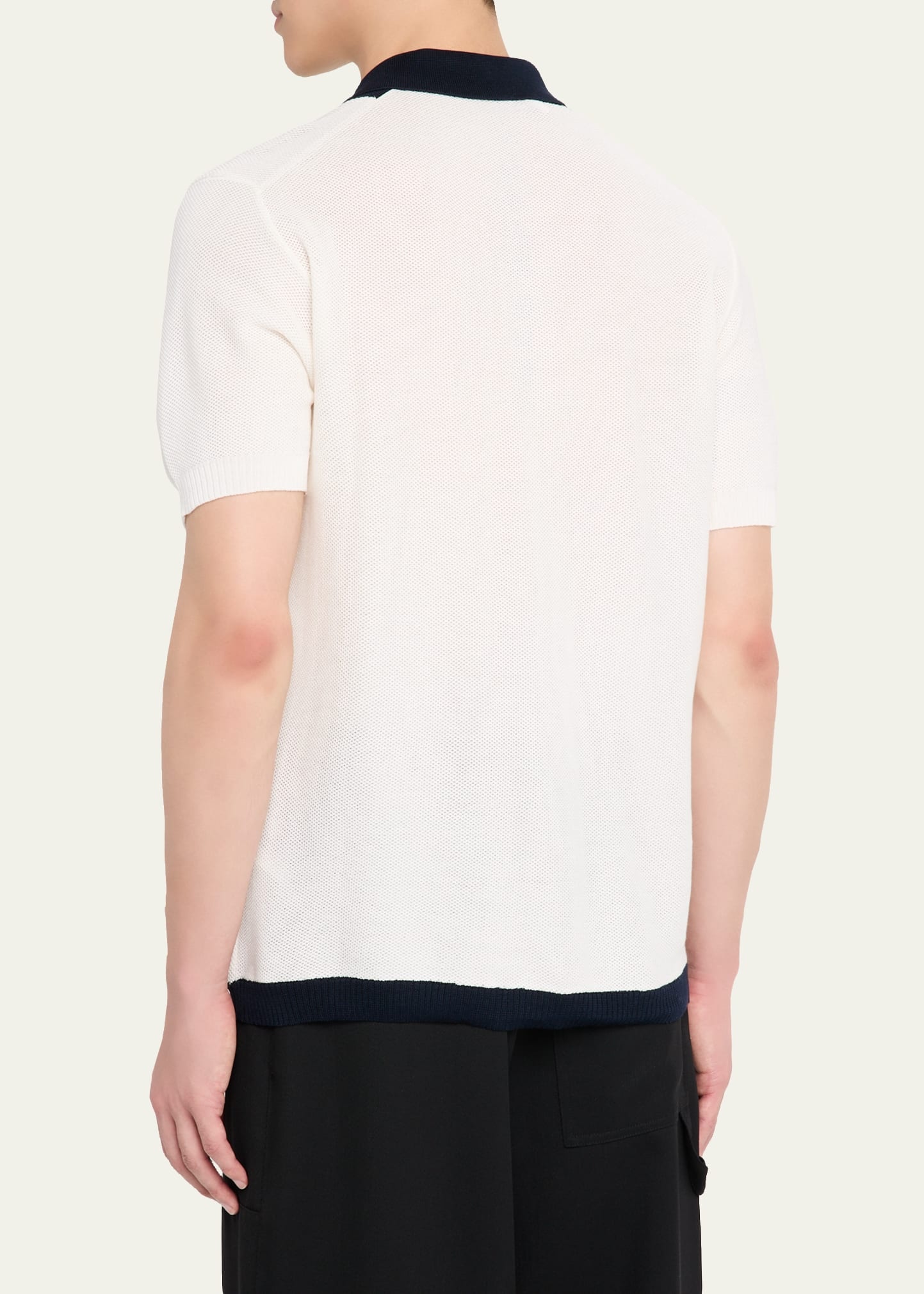 Men's Classic-Fit Pique Knit Short-Sleeve Shirt - 3