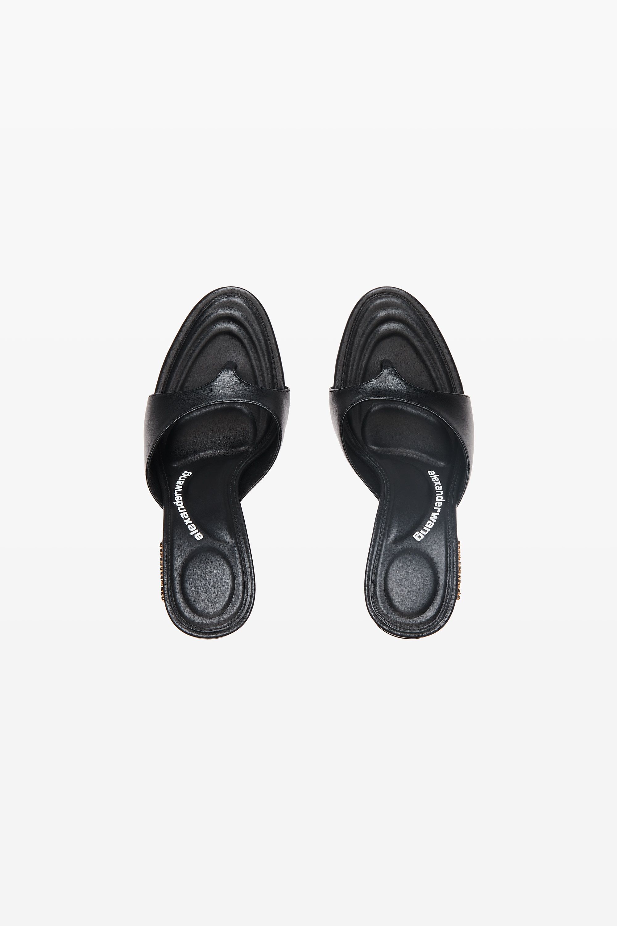 Lucienne 105mm Thong Mule in Smooth Leather - 6
