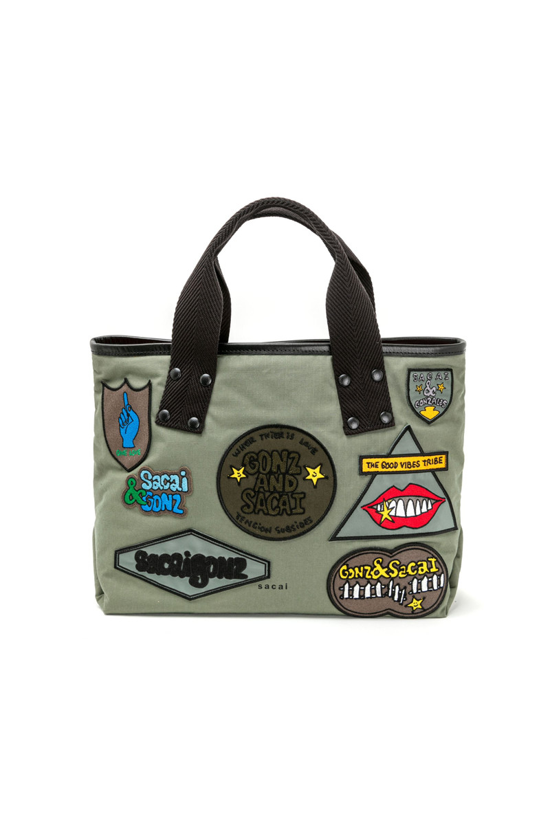 sacai Gonz Multi Patch Tote Medium 1