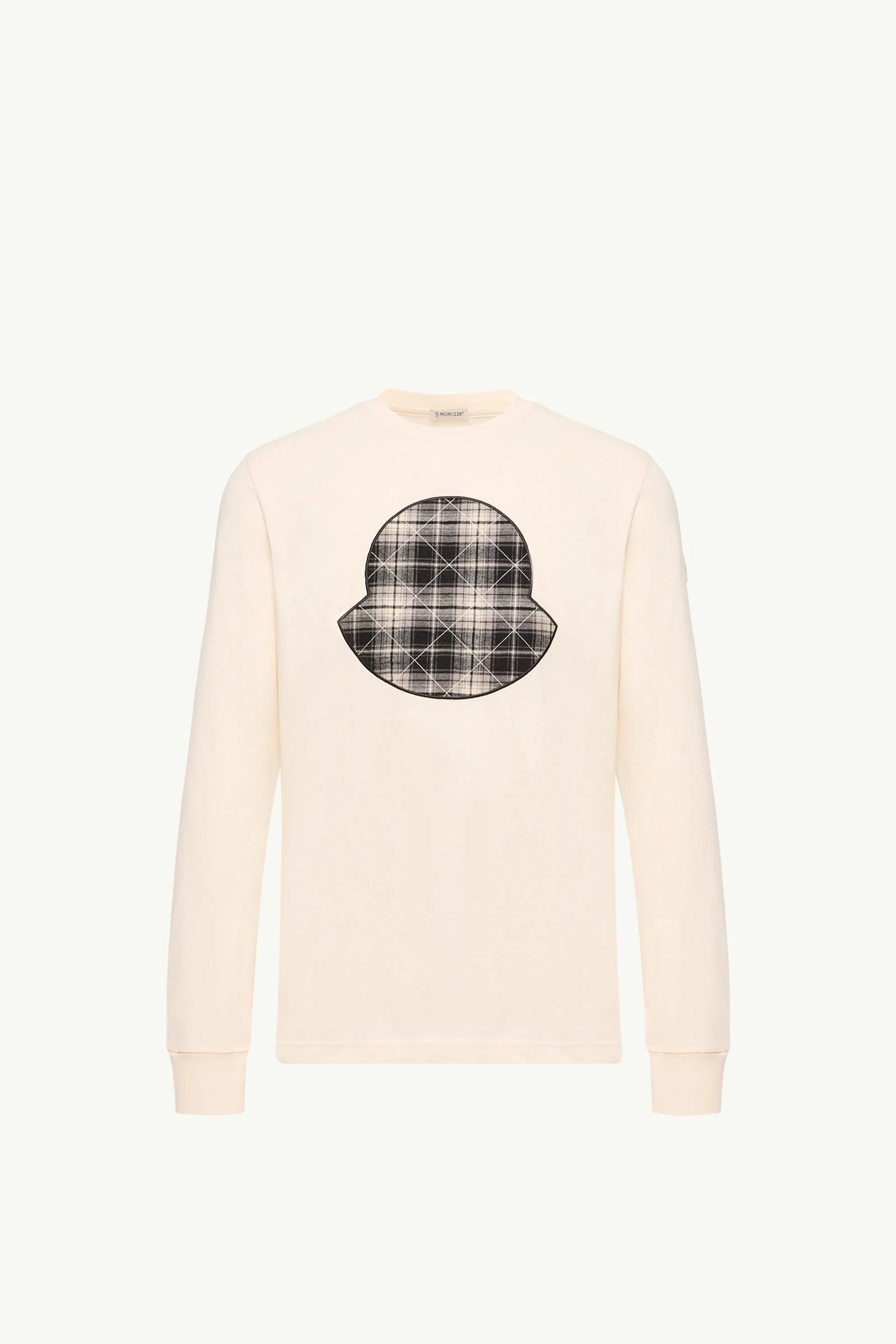 Check Panel Cotton Jersey T-Shirt - 1