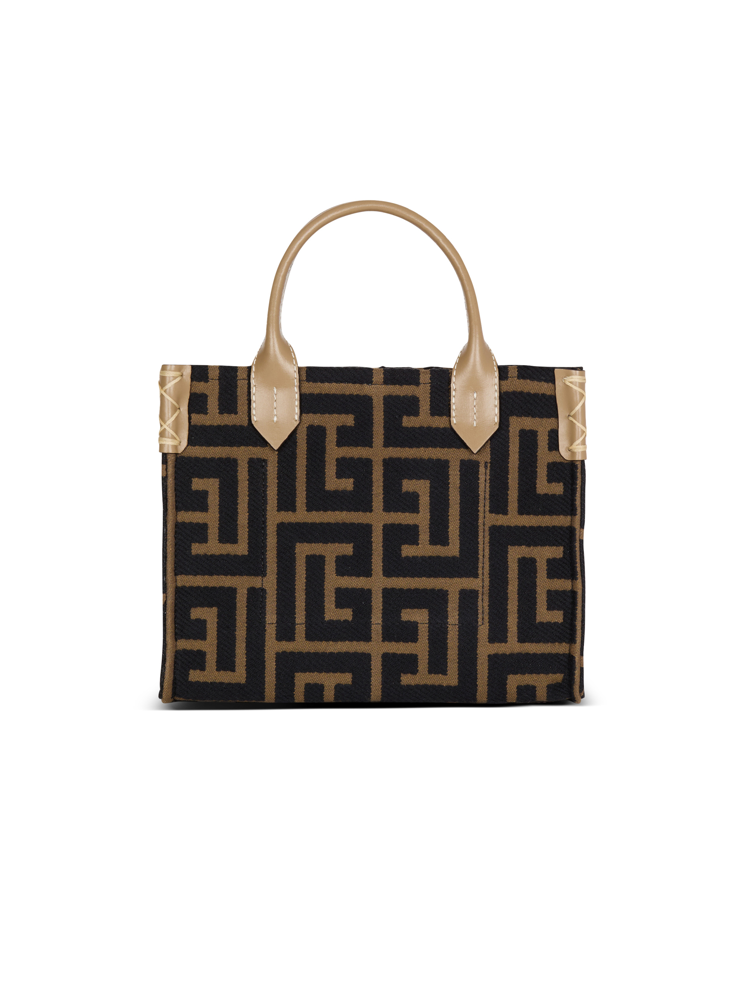 Small B-Army tote bag in jacquard fabric with a PB Labyrinth monogram - 4