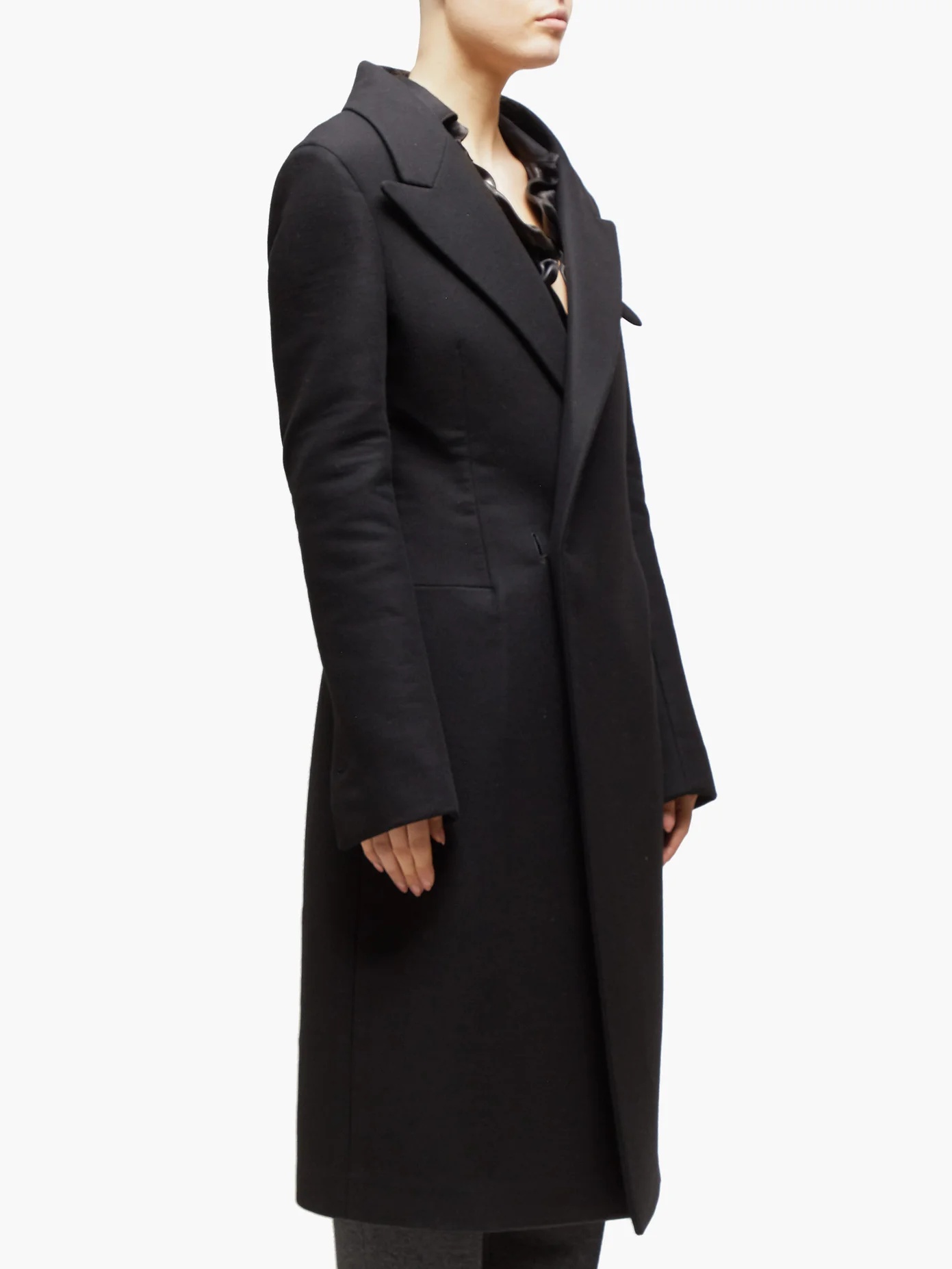 Double-breasted cashmere coat - 4