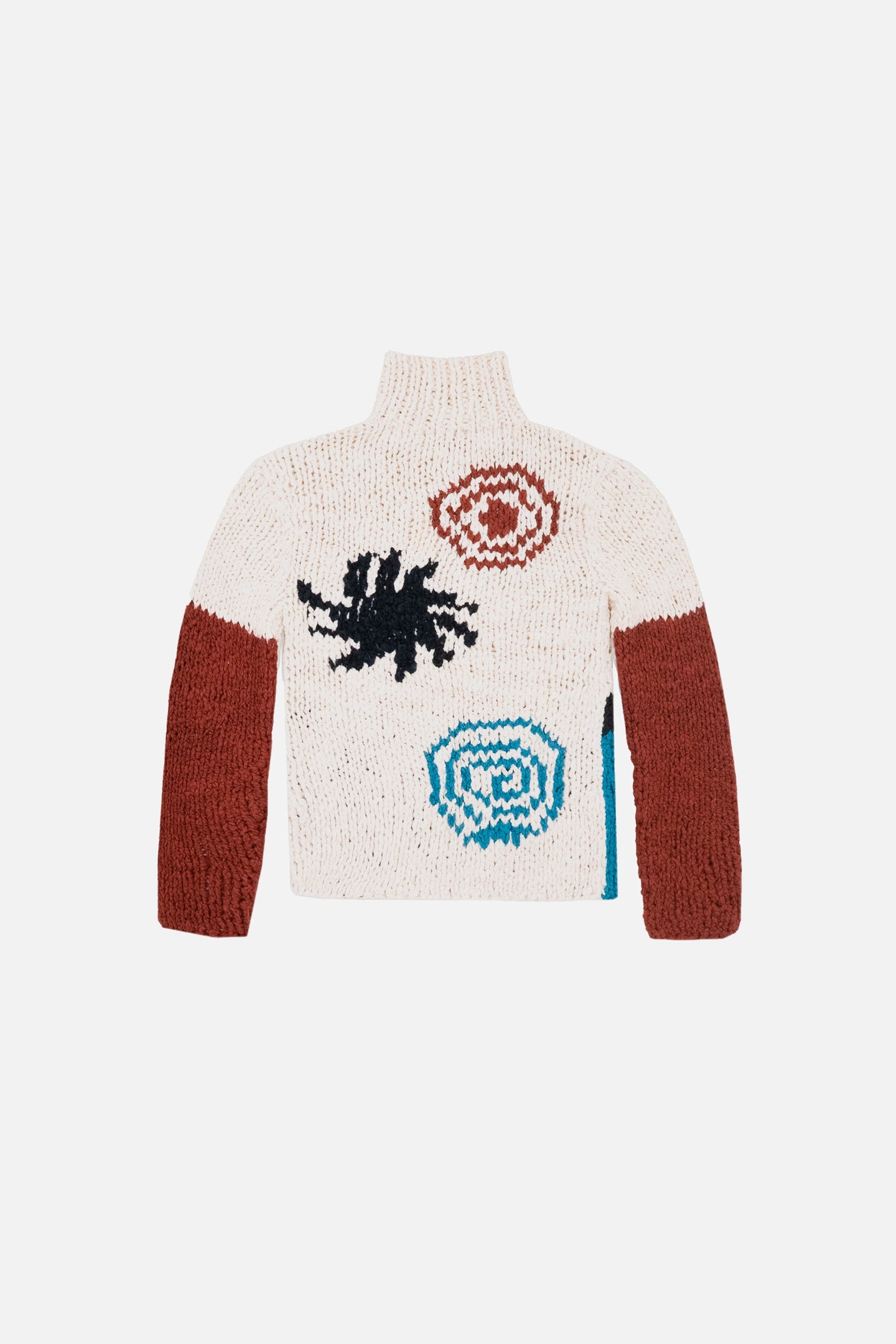 BOUCLE BLOCK N SPIRAL HALF ZIP - 2