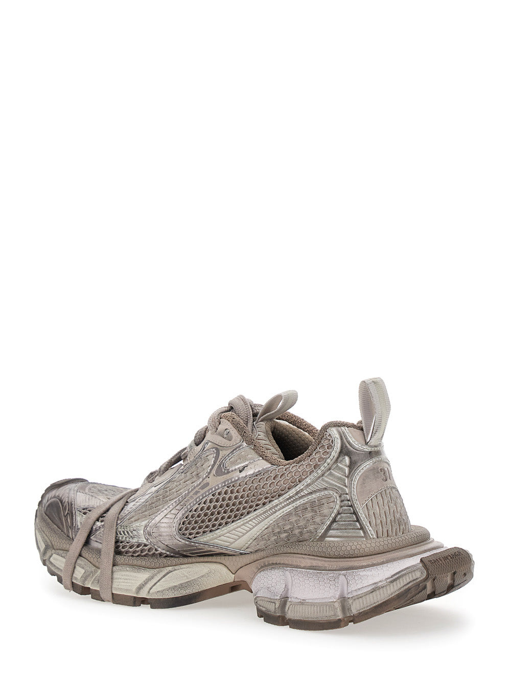 Balenciaga Women '3Xl' Metallic Low Top Sneakers With Logo Detail In Tech Fabric Woman - 3