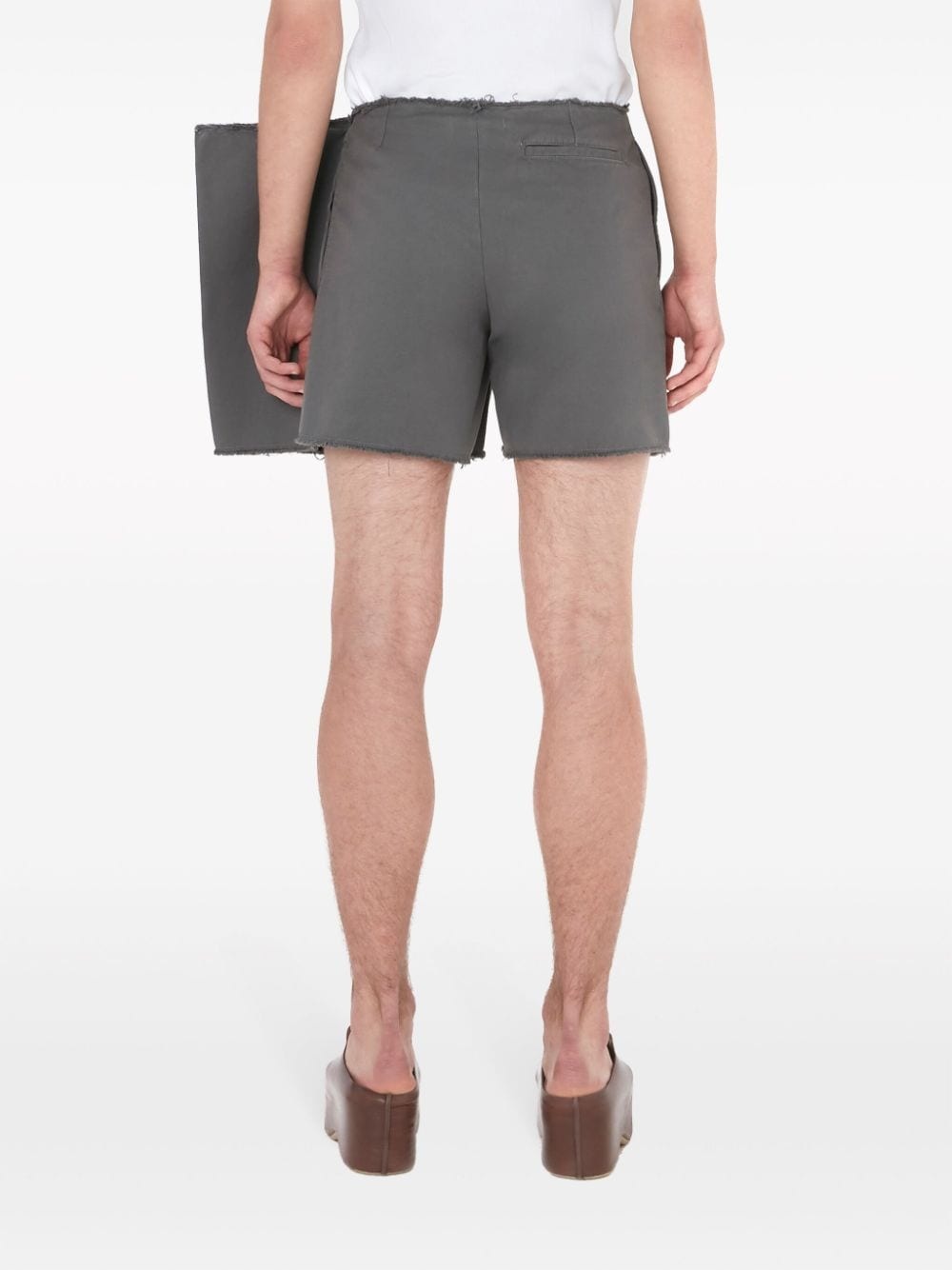 side-panel cotton shorts - 4