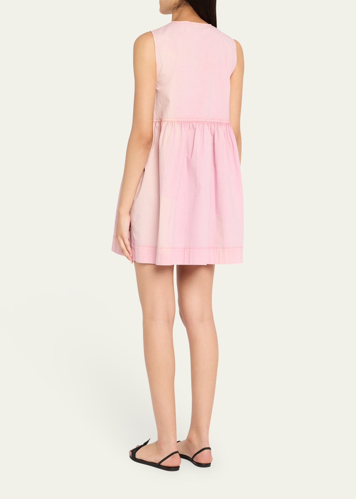 Stretch-Cotton Mini Bow Tie Dress - 3