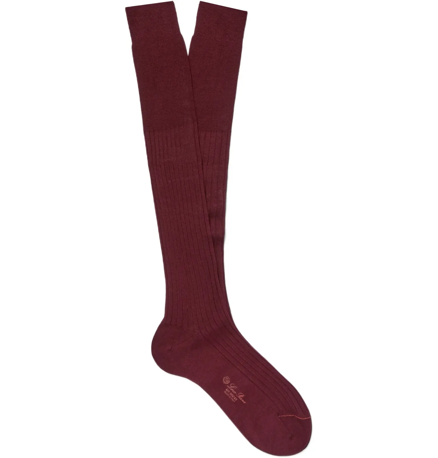 Ribbed Cashmere and Silk-Blend Over-The-Calf Socks - 1