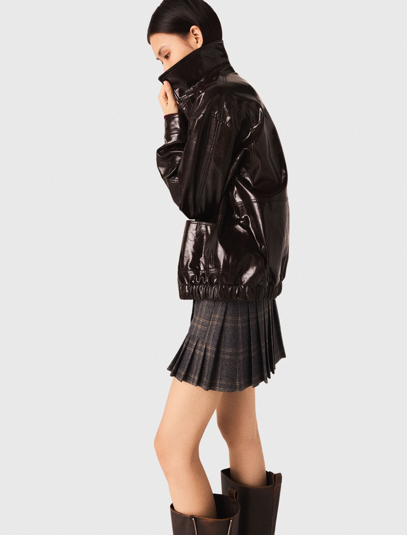 Crackled faux leather jacket 7