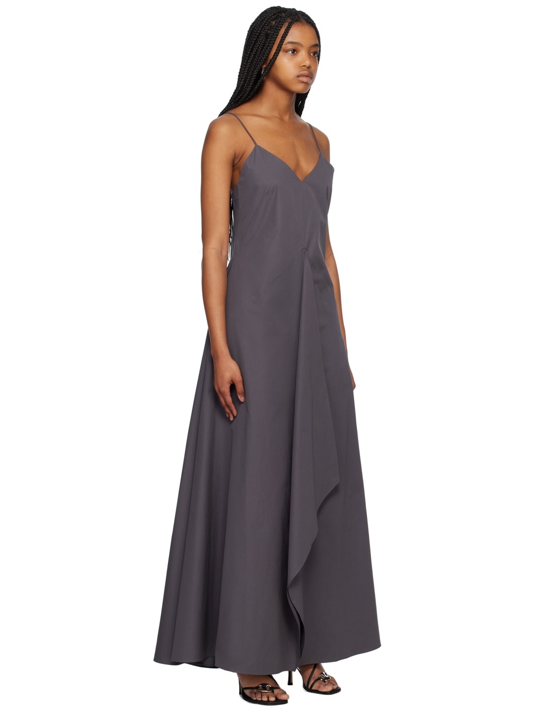 Gray Crisp Midi Dress - 2
