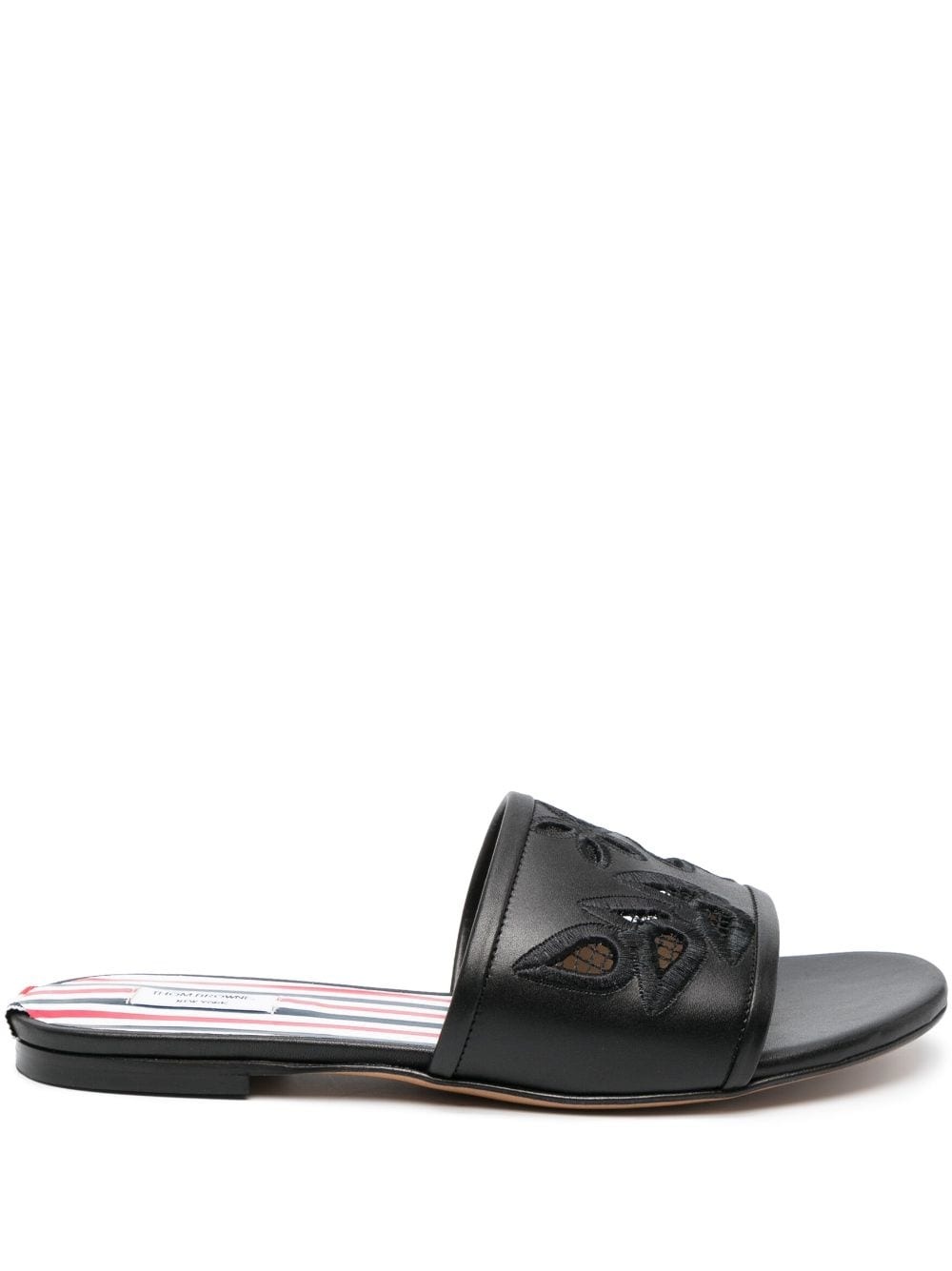 Black Molded Rubber Stripe Flip Flop