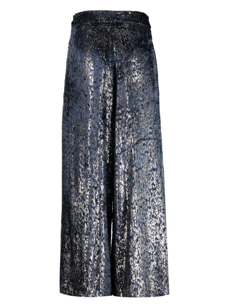 BIYAN full-jacquard palazzo trousers outlook