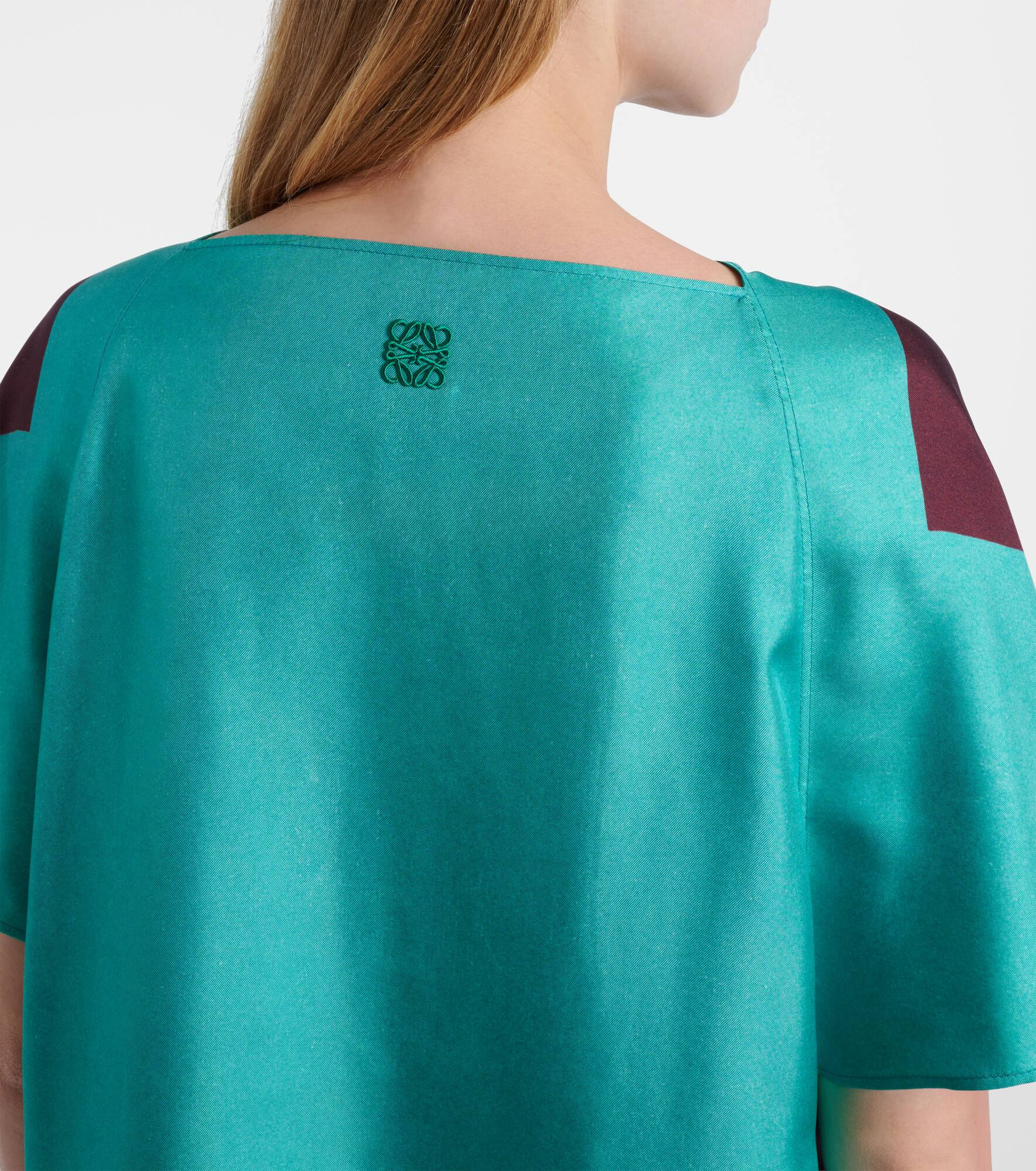 Printed silk satin top - 6