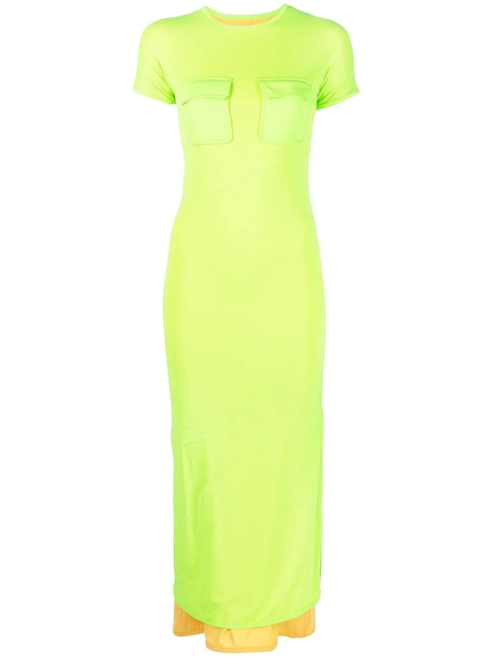 pocket-detail midi dress - 1