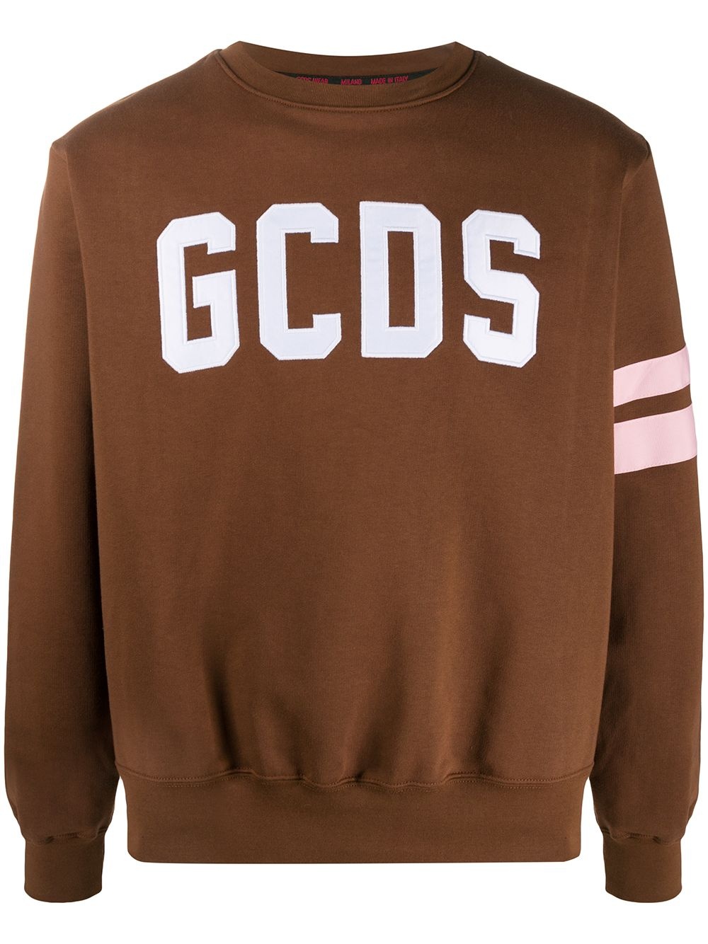 logo patch stripe detail sweatshirt - 1