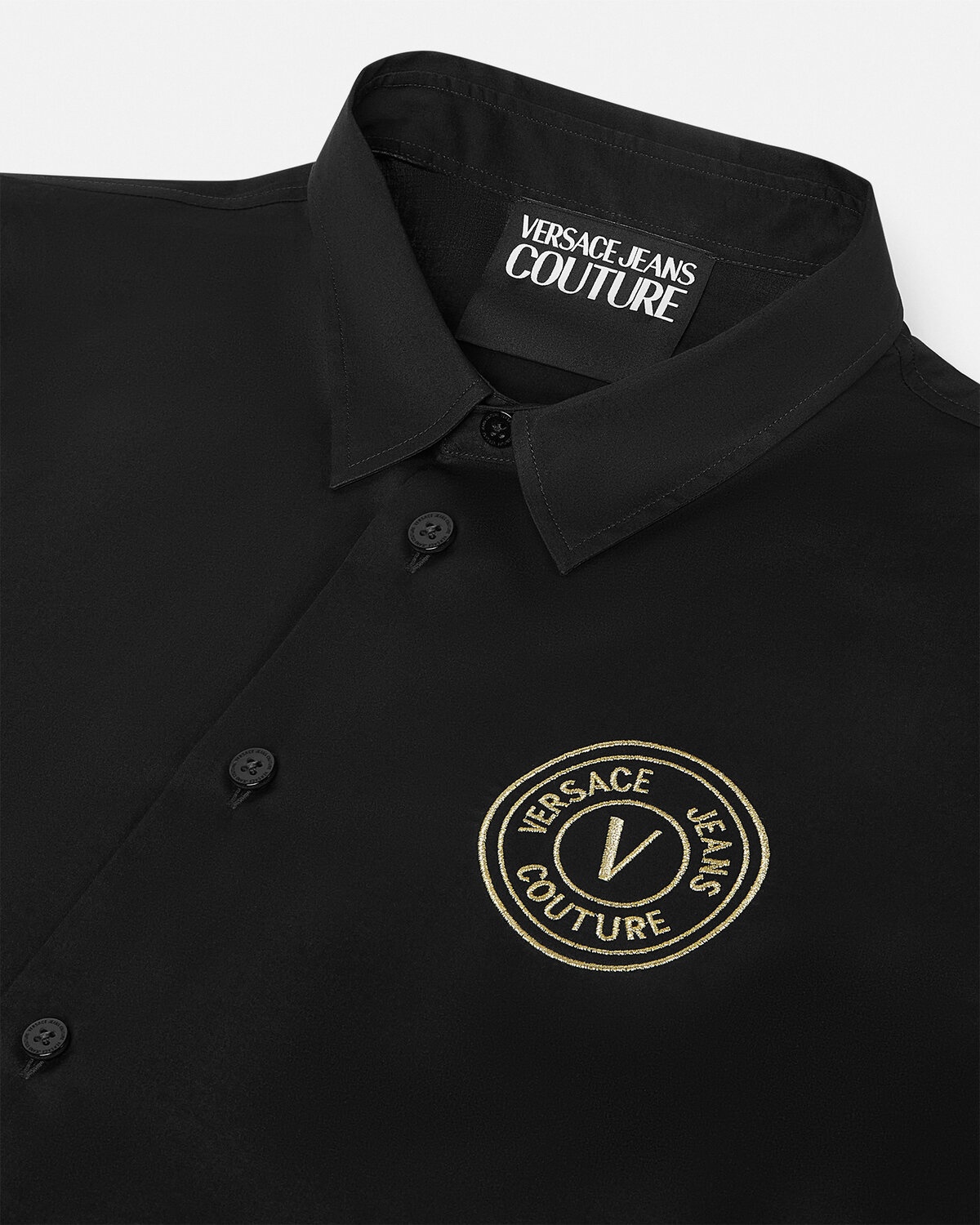 Embroidered V-Emblem Slim-Fit Shirt - 2
