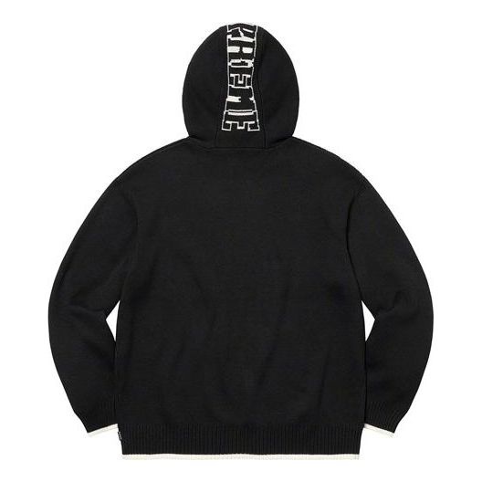 Supreme 2-Tone Hooded Sweater 'Black White' SUP-FW21-226 - 2