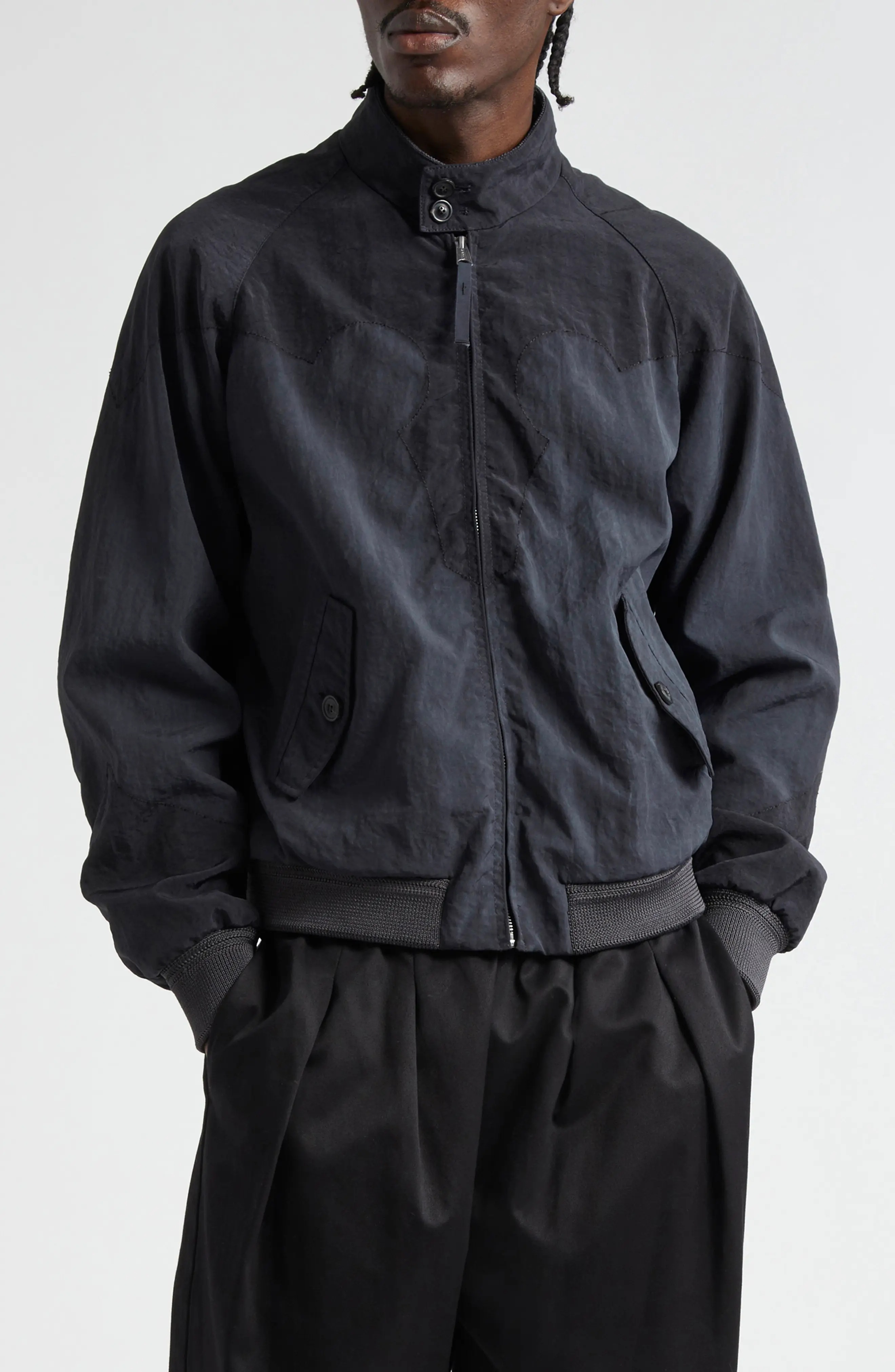 【関税&送料込】Mm6 Nylon Deconstructed Bomber Jacket Maison Margiela Décortiqué Nylon Bomber Jacket | nordstrom